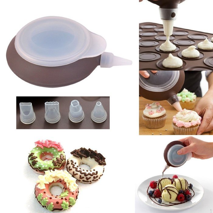KOOTIPS Spiralizer Spiral Slicer with Ceramics Peeler Silicone Macaron Baking Mold Set with Decoration Pen Set... N2