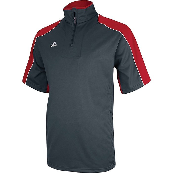 Adidas Mens Climaproof Game Day Short Sleeve Hot Jacket Large Lead/Lead N4