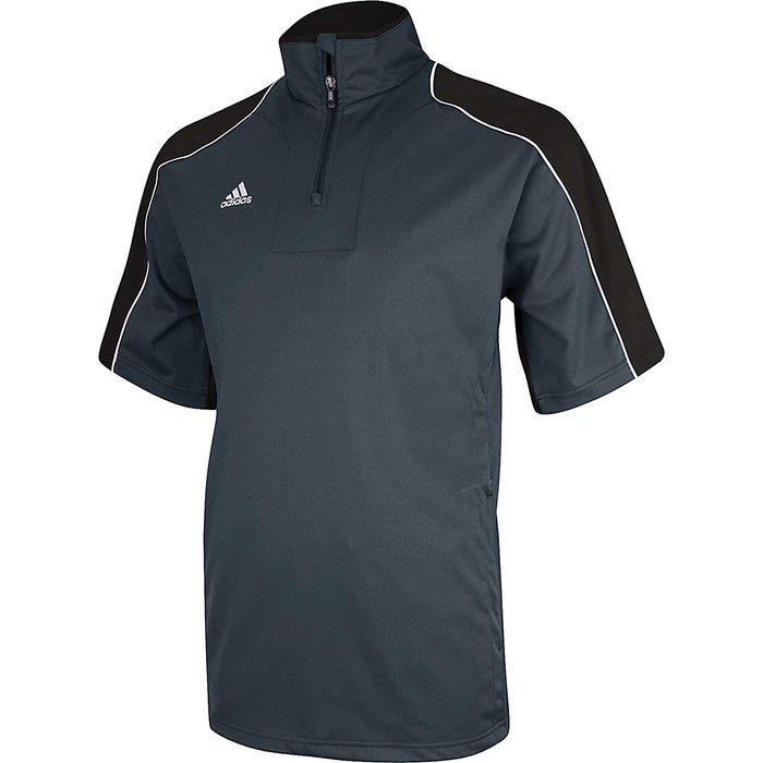 Adidas Mens Climaproof Game Day Short Sleeve Hot Jacket Large Lead/Lead N6