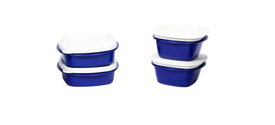 Cutting Edge Snap Tight Food Storage, 1500 & 2000ml, Set of 4, Electric Blue N2