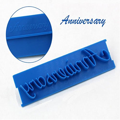 Genenic 6PCS Cookie Decorating Fondant Cutter Happy Birthday Sugarcraft Mould Cake Mold Letter N4