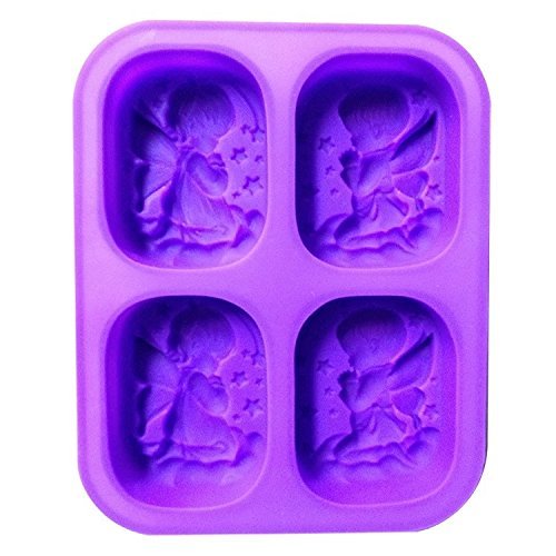ASANE 4 Cavity Silicone Hand Soap Or Cake Mold Cake Stick Mould for Party Holidays Cupcake Baking Clay Candle... N2