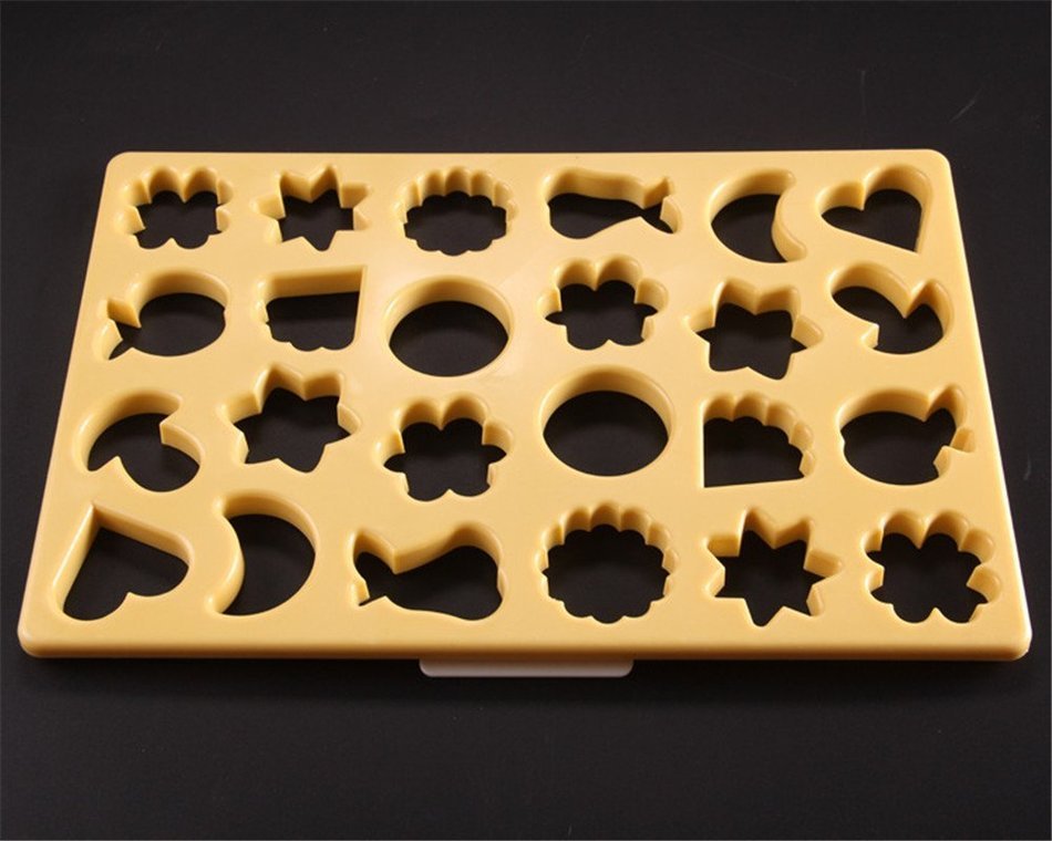 OliaDesign Fondant Cake Biscuit Cookies Cutters and Pastry Mould Tool for Kids, Yellow
