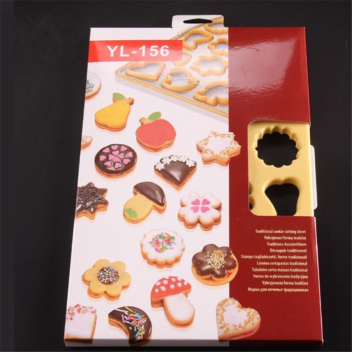 OliaDesign Fondant Cake Biscuit Cookies Cutters and Pastry Mould Tool for Kids, Yellow N4