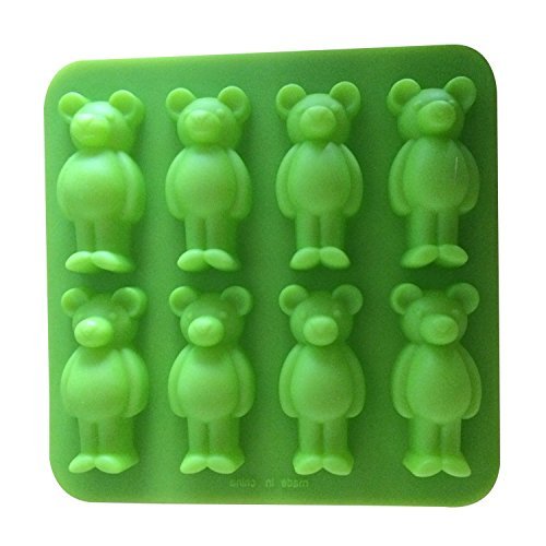 8 Even Little Bear Shape Silicone 3D Cake Mold, Chocolate Mold, Baking Tool