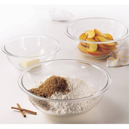 6-Piece Lightweight Mixing Bowl Set, Impact-Resistant Glass N2
