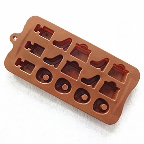 15 Cavity HIGH-HEELS BAG perfume bottle Silicone mold chocolate molds cake DIY mould N2