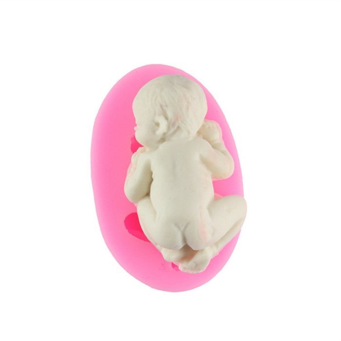 Kingbuy Mini baby molds for fondant , Baby Silicone DIY Cake Decorating Mold set of 2pcs N4