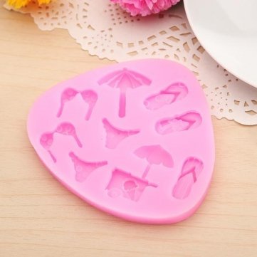 Man Friday Beach Bikini Silicon Fondant Cake Decorating Supply Resin Flower Mold N2