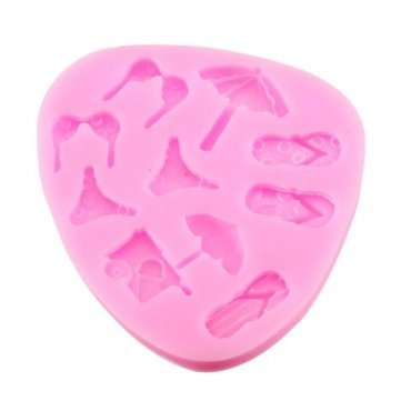 Man Friday Beach Bikini Silicon Fondant Cake Decorating Supply Resin Flower Mold N4