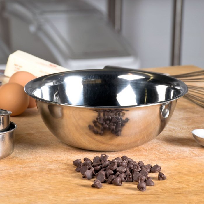 6 Piece Standard Stainless Steel Mixing Bowl Set - Mirror Finish Prep Bowls - 3/4 Qt, 1.5 Qt, 3 Qt, 4 Qt, 5 Qt... N4