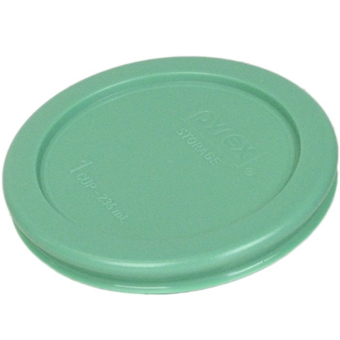 Pyrex 7202-PC Round 1 Cup Green Plastic Lid Cover (4 Pack) N3
