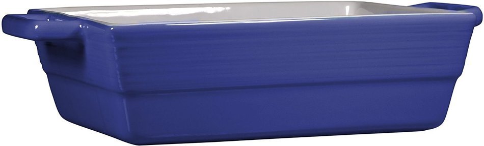 2.25 Qt Americana Blue Two-Tone Double Handle Rectangular Baker