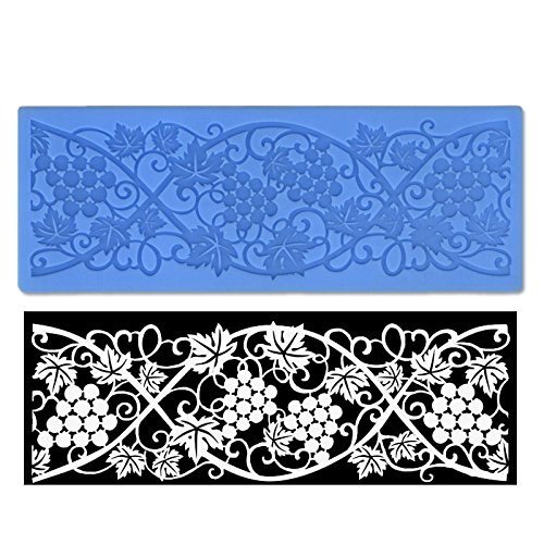 Fondant Mold Silicone Mat Grapevine Lace for Cake Decoration Wedding, Shower, Birthday, Bar / Bat Mitzvah, First...