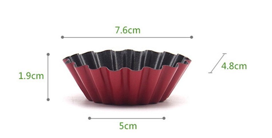 GAMT 5 Pcs Egg Tarts Cake Mold Rhombus N7