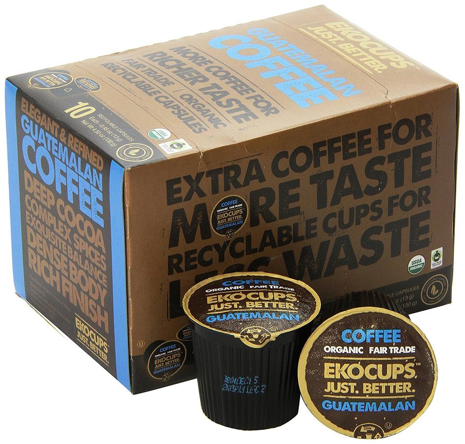 EKOCUPS Artisan Guatemalan Coffee, Medium Roast, in Recyclable Single Serve Cups for Keurig K-cup Brewers, 40... N2