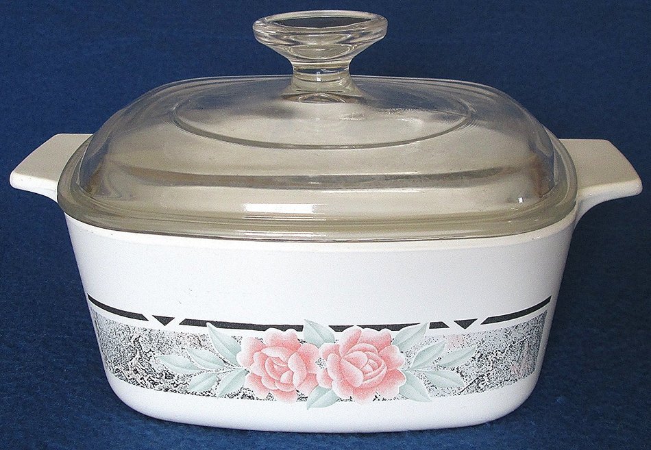 Corning Ware Silk & Roses A-1-1/2-B Casserole with Lid