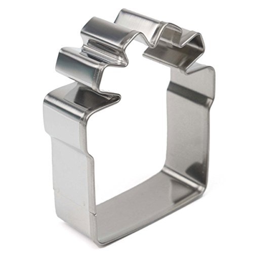 Christmas Gift Box Stainless Steel Cookie Cutter Pastry Cake Mold Baking Tool shopping
