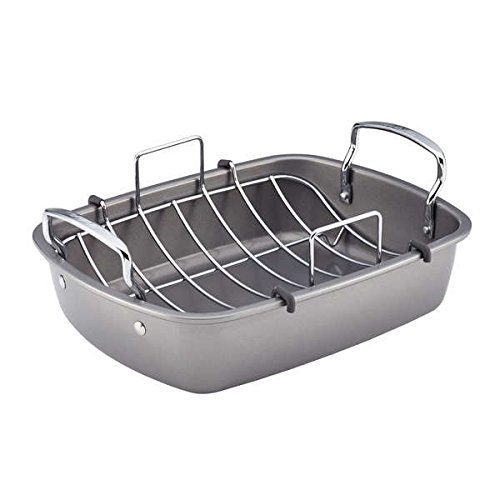 Circulon Nonstick Bakeware 17 x 13-inch Roaster in Elegant Contemporary Design with U-Rack