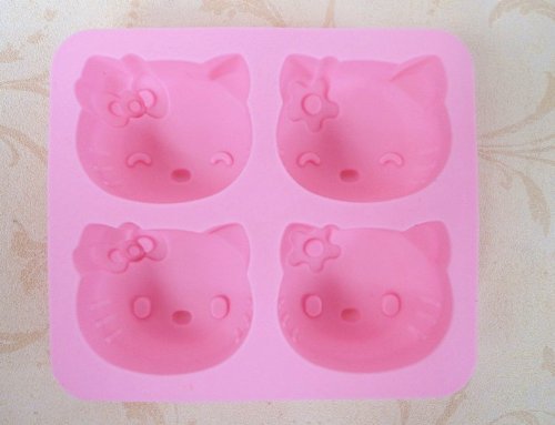 Cartoon Soft Silicone Hello Kitty Cake Jelly Pudding Soap Mold N2