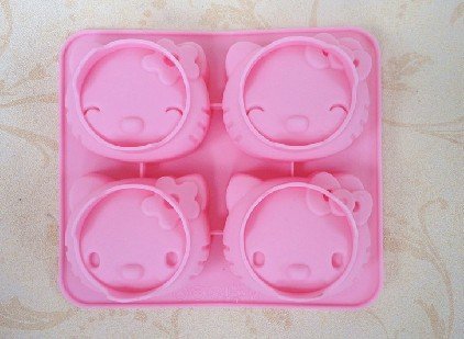 Cartoon Soft Silicone Hello Kitty Cake Jelly Pudding Soap Mold N3