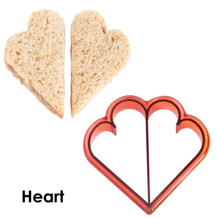 VonShef Fun Cake, Cookie & Sandwich Cutter Shapes for Kids &ndash; Set of 5 Shapes: Dinosaur, Dolphin, Heart, Star &... N3