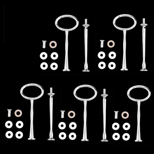 Gacube 5 Wedding Party Metal 2 Tier Cake Plate Center Stand Handle Sets N2