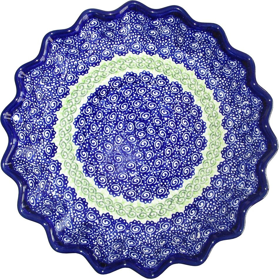 Boleslawiec Stoneware - Polish Pottery Pie or Quiche Baker Eva's Collection "Alex"