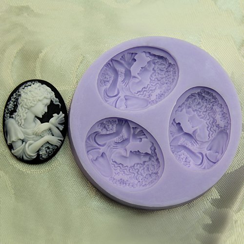 3.9cm mini Lady F0188 Fondant Mold Silicone Sugar mini mold Craft Molds DIY Cake Decorating