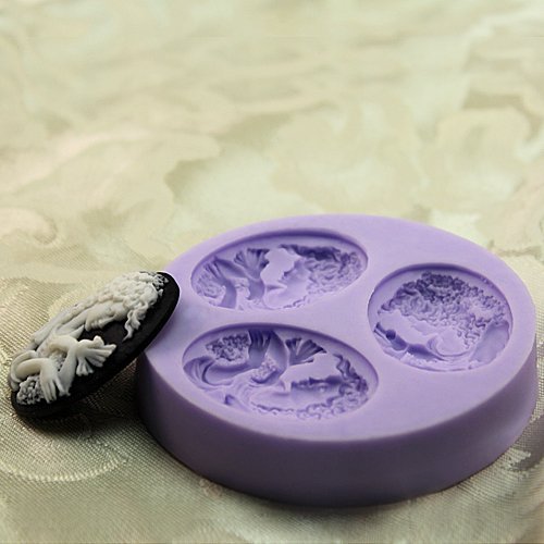 3.9cm mini Lady F0188 Fondant Mold Silicone Sugar mini mold Craft Molds DIY Cake Decorating N2