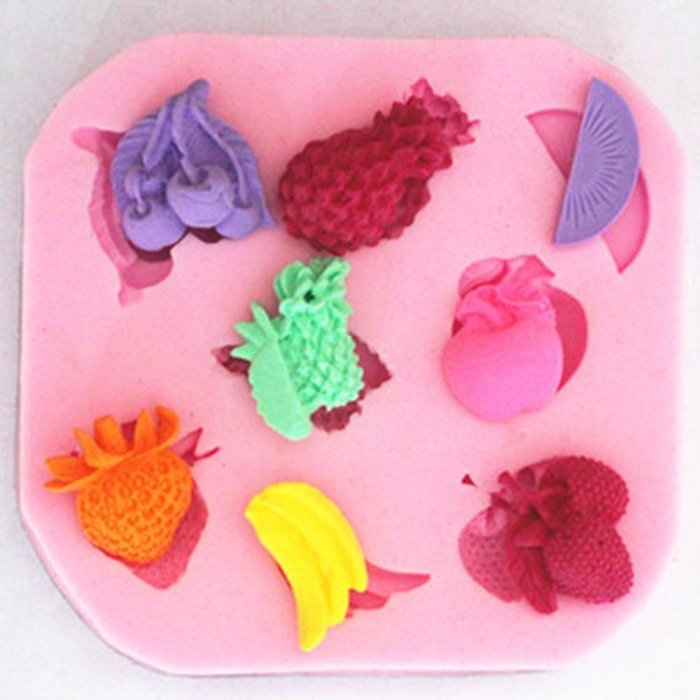 Longzang Fruit Art Deco Silicone Mold Sugar Craft DIY Gumpaste Cake Decorating Clay