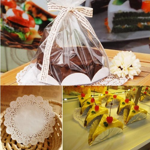"10 Pcs Cake Doilies Cupcake Cookies Lace Round Paper Pads Placemat" shopping N4