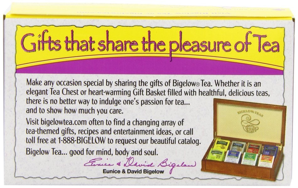 Bigelow I Love Lemon Herbal Tea, 20-Count Boxes (Pack of 6)