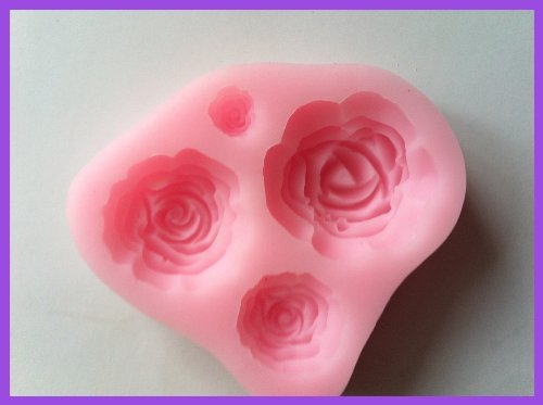 4 Size Rose Silicone Mould Mold Flower Sugar Paste Cake Decorating Fondant N2