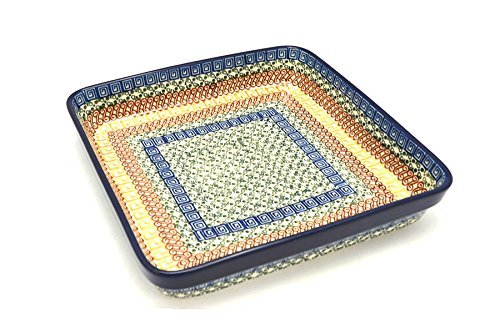 Polish Pottery Baker - Shallow Square - Large - Autumn