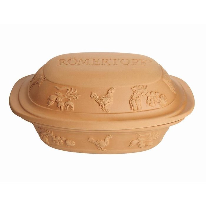 Romertopf Embossed 17 Pound Clay Baker N2