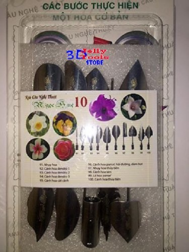 3D Jelly Tools Starter Kit - Type 10 - 3D Gelatin Art Tools - 10 pcs/set N2