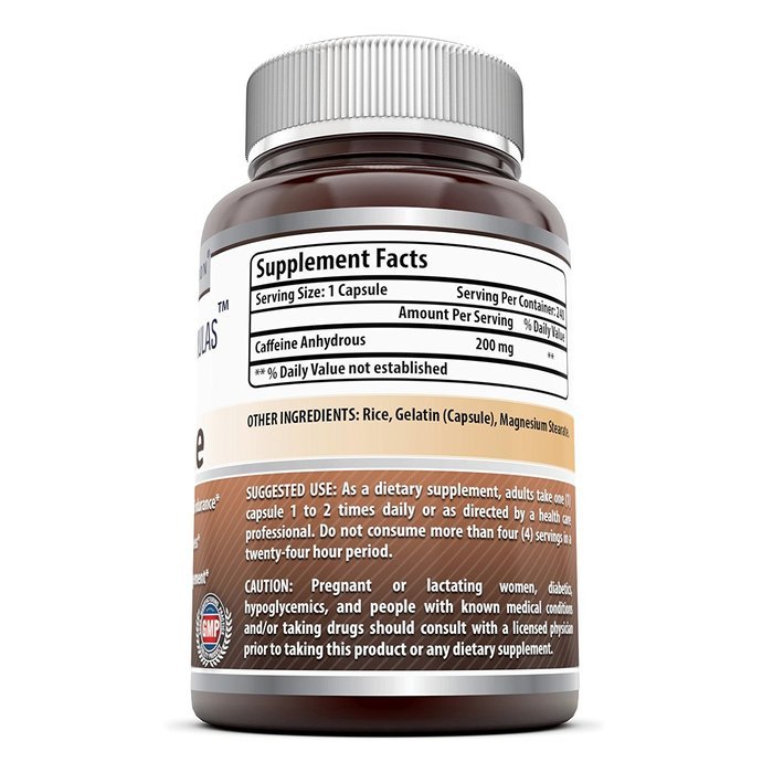 Amazing Formulas Caffeine 200 Mg 240 Capsules - Boosts your metabolism for faster fat loss - Pre workout boost... N2