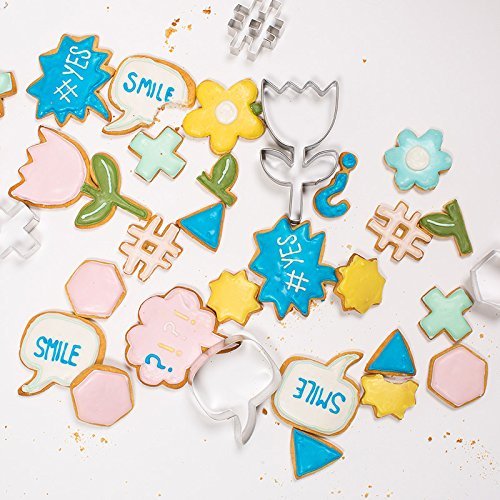 Meri Meri Speech Bubble Shapes Cookie Cutter, Metal, Set of 3 N2