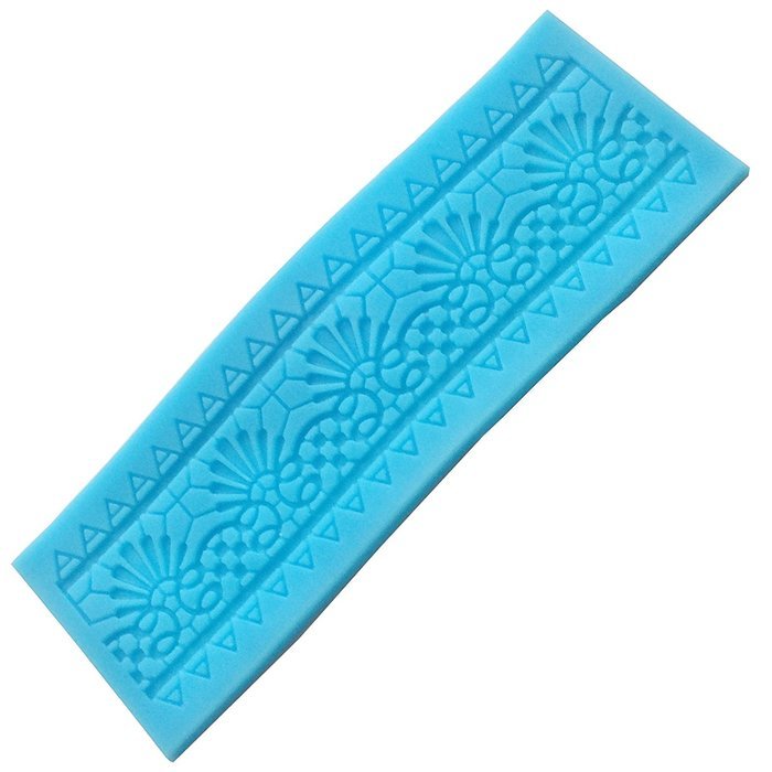 Sugarcraft Cake Decoration tool rectangle European lace Border Icing Silicone Mold Mould Lace Shaped Cupcake Mat...