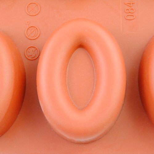 iClover Quality 10-Cavity Oval cake Mold Pudding Pan and Muffin Cups food Grade Silicone Chocolate Mold Liner... N5