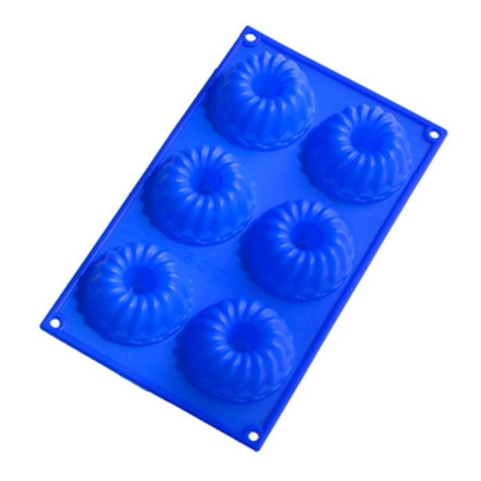 6 Cup Angle Silicone Baking Mould Cake Molds