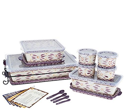 Temp-tations Old World 16-pc Essential Oven-to-table Set - Blue N6