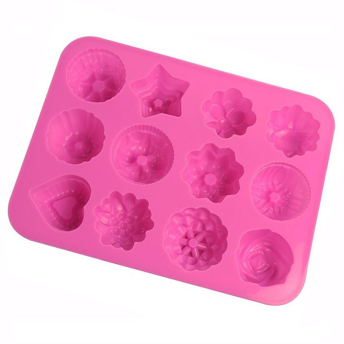 BlueTop(TM) Silicone Cake Bread Mold Chocolate Mold Cake Biscuit Pan Tray DIY Mould (flower and cake) N2
