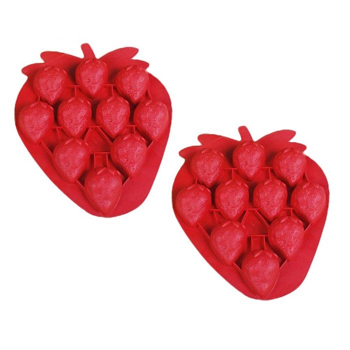 Strawberry Mold Silicone Mold Cake Tools Cookie Cutter Ice Molds Cake Mould Bakeware Tools - 2 pack