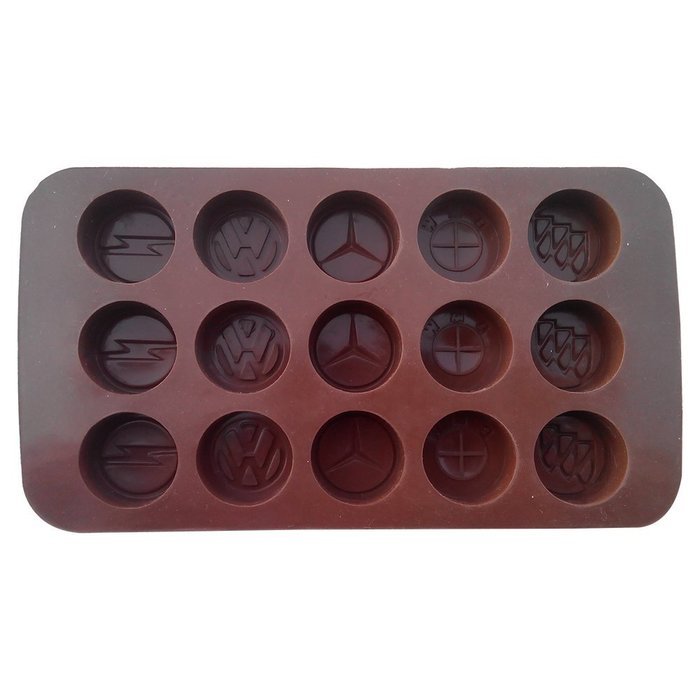 Fanhesheng Round Car Flag Silicone Mold for Chocolate, Jelly and Candy N4