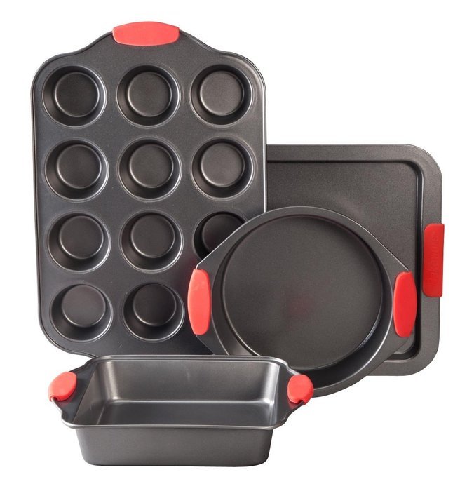 Baker's Essentials Baking Set w/Red Silicone Handles by HSK