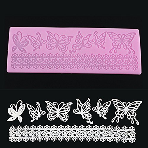 Butterfly Lace Fondant Cake Mould Chocolate Craft Mold Silicone Tools