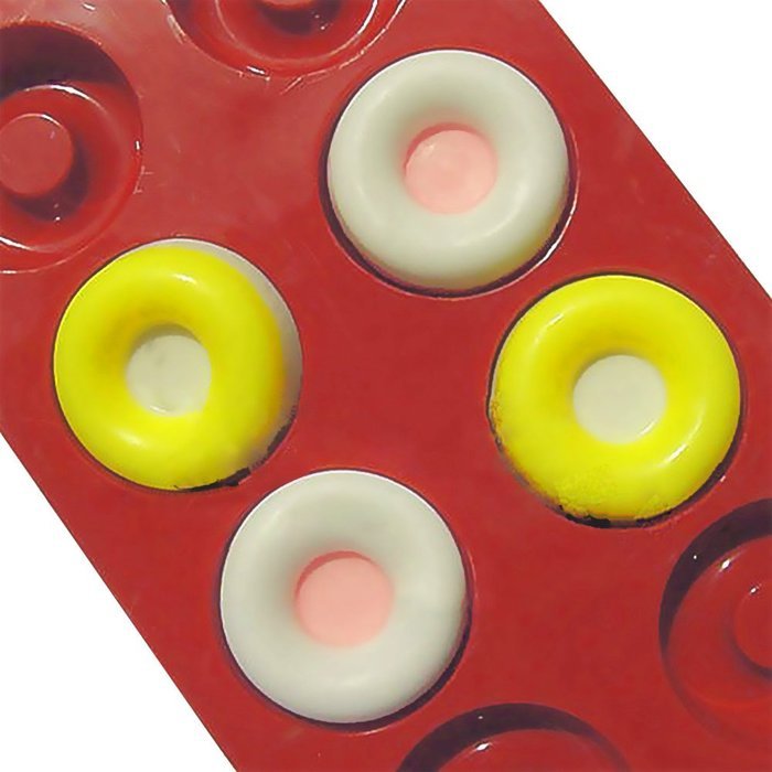 Ozera 8 Cavity Silicone Donut Pan (2 Pack), Muffin Cups, Cake Baking Ring, Biscuit Mold N4