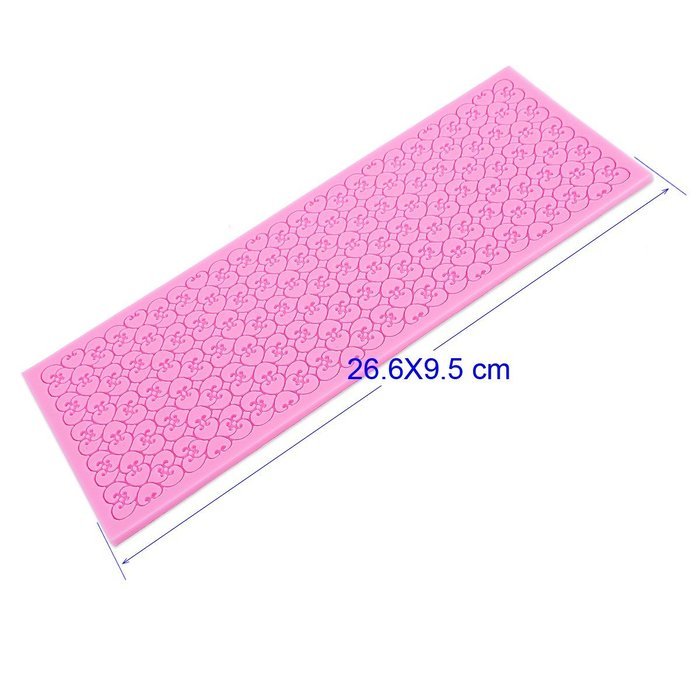 Lace Silicone Fondant Mold Wedding Cake Mould Decoration Baking Tool 5 Styles (Love Heart) N5